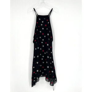 Rag & Bone Dress Womens XS Black Star Celestial Asymmetrical‎ Edgy Silk Black